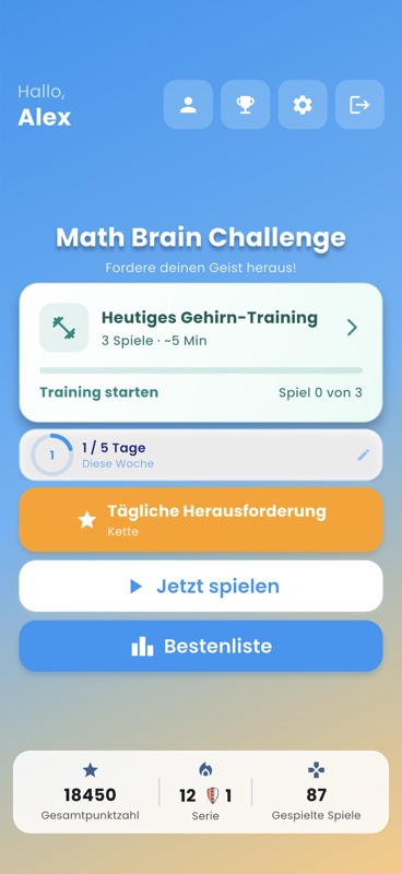 Math Brain Challenge Screenshot