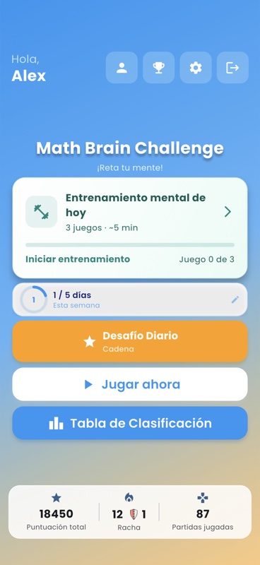 Math Brain Challenge Screenshot