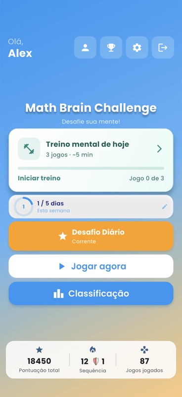 Math Brain Challenge Screenshot