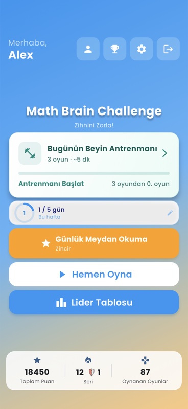 Math Brain Challenge Screenshot