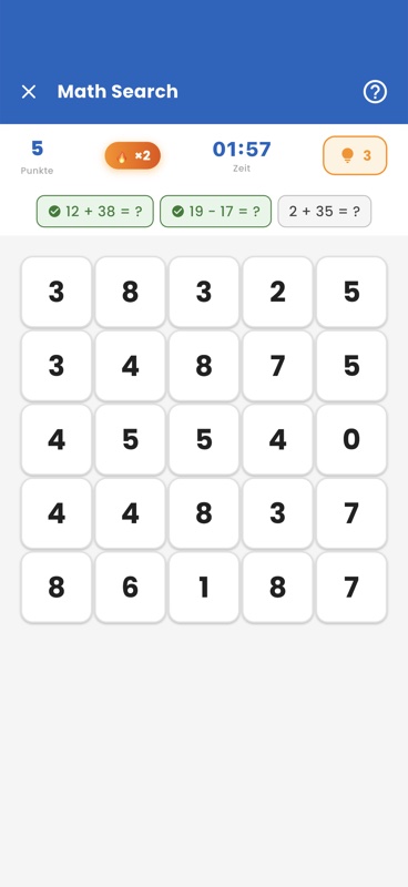 Math Number Search Screenshot