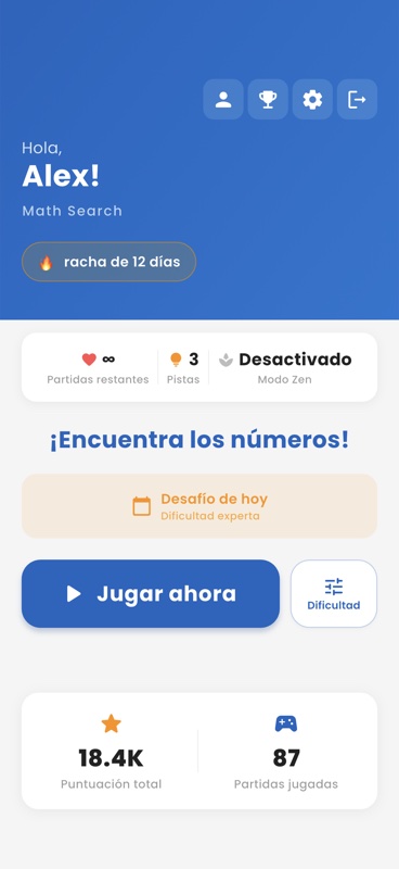 Sopa de Números Matemáticas screenshot 2