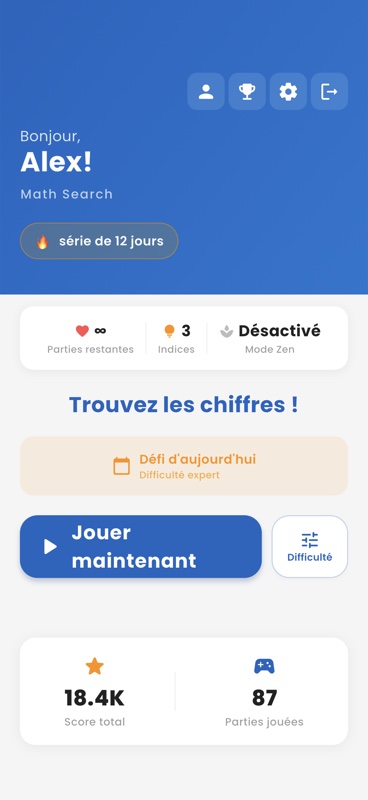 Mots Mêlés Mathématiques screenshot 2