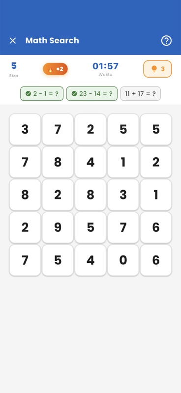 Math Number Search Screenshot