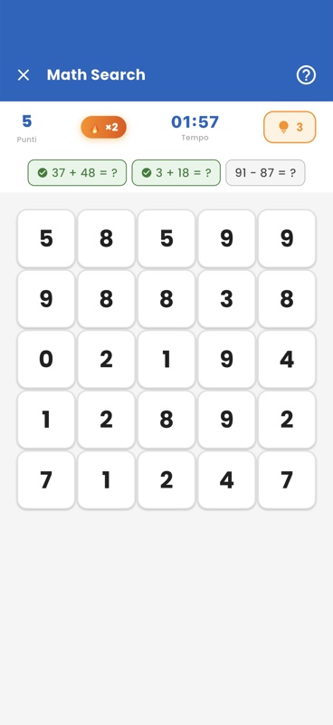Math Number Search Screenshot