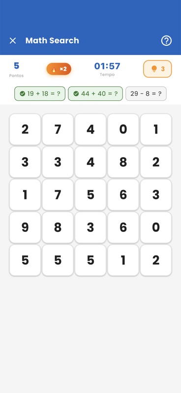 Math Number Search Screenshot