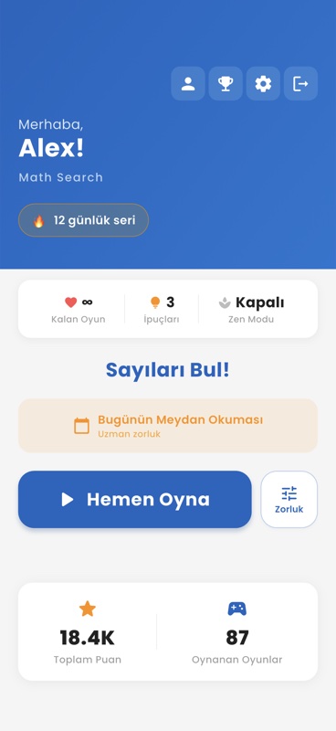 Matematik Sayı Arama screenshot 2